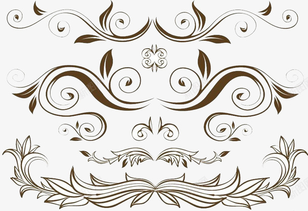 卷曲纹构成的花边png免抠素材_88icon https://88icon.com 卷曲的 花边 黑白