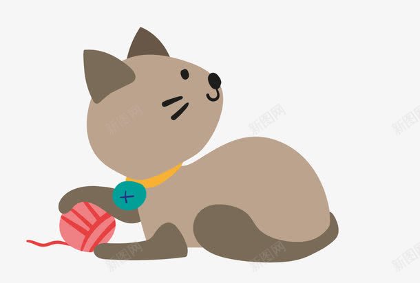 玩毛线的猫png免抠素材_88icon https://88icon.com 小猫抓 扁平化猫 毛线 猫 猫和毛线