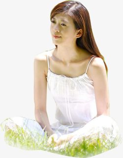 夏日活动海报吊带白色连衣裙素材
