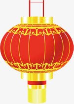 手绘红色中国风海报灯笼装饰素材