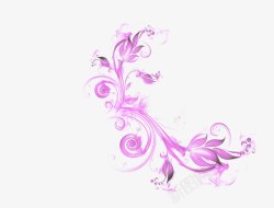 紫色唯美梦幻欧式花纹素材