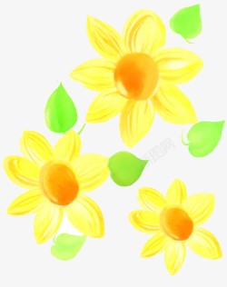 手绘向日葵花朵素材