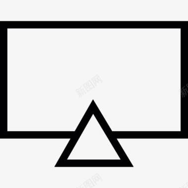 矩形和三角形图标图标