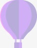 海报卡通紫色降落伞形状素材