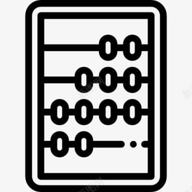 矢量数学算术算盘图标图标