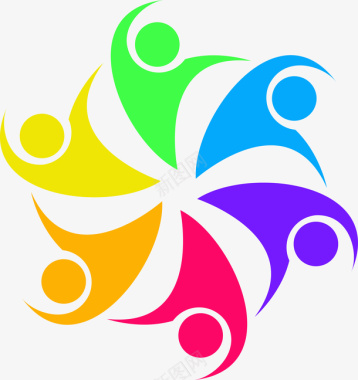 党徽标志素材彩色社区图标矢量图图标