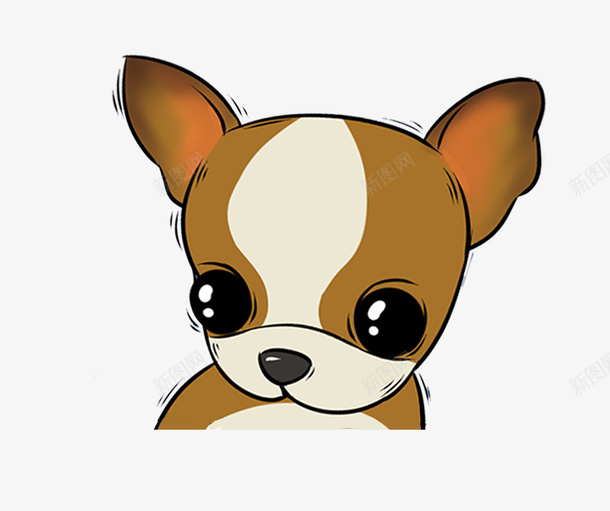 可爱的宠物狗手绘图png免抠素材_88icon https://88icon.com 动物 卡通 可爱的 大眼睛 大耳朵 宠物狗 小狗