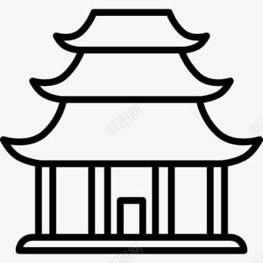 家居建筑中华寺图标图标