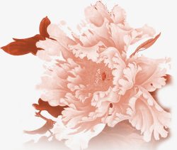 手绘中秋节粉色花朵素材