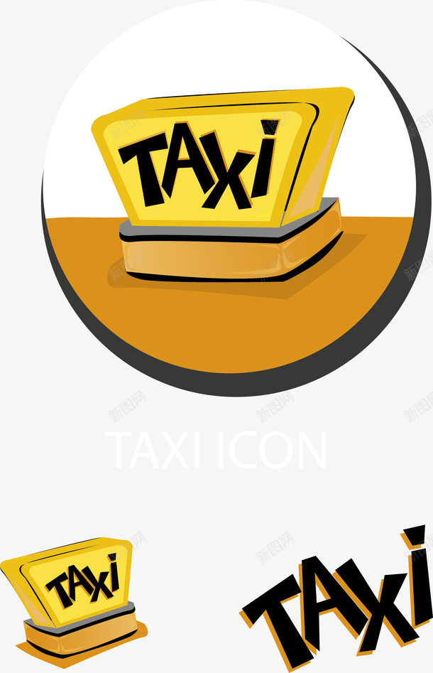 TAXI矢量图eps免抠素材_88icon https://88icon.com 交通 的士 矢量图