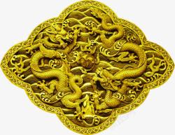 金色龙纹中国风装饰素材