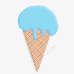 卡通手绘冰淇淋甜筒素材