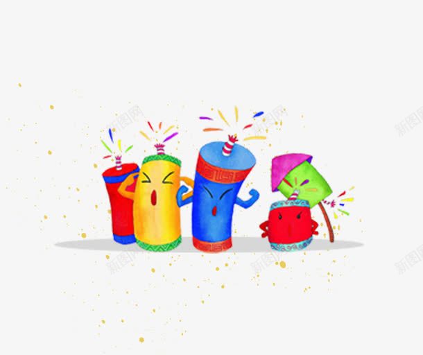 卡通爆竹png免抠素材_88icon https://88icon.com 卡通 爆竹 鞭炮