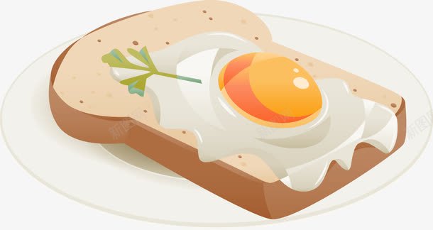 手绘切片面包和鸡蛋png免抠素材_88icon https://88icon.com 手绘 早餐 面包 鸡蛋