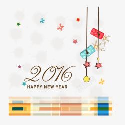 2016新年快乐可爱卡通素材
