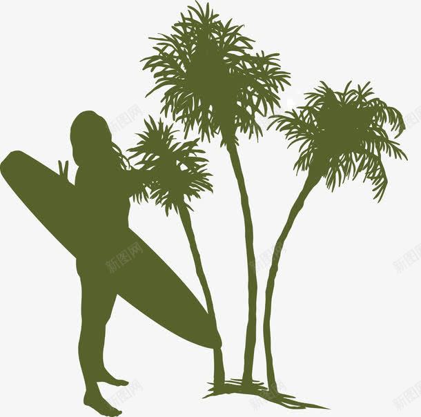 夏季女子冲浪板椰子树png免抠素材_88icon https://88icon.com 冲浪 夏季素材 女子 椰子树 椰子树矢量 矢量素材