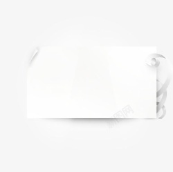 白色纸带边框素材