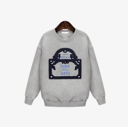 灰色卫衣套头素材