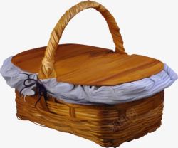 木制装物篮子素材