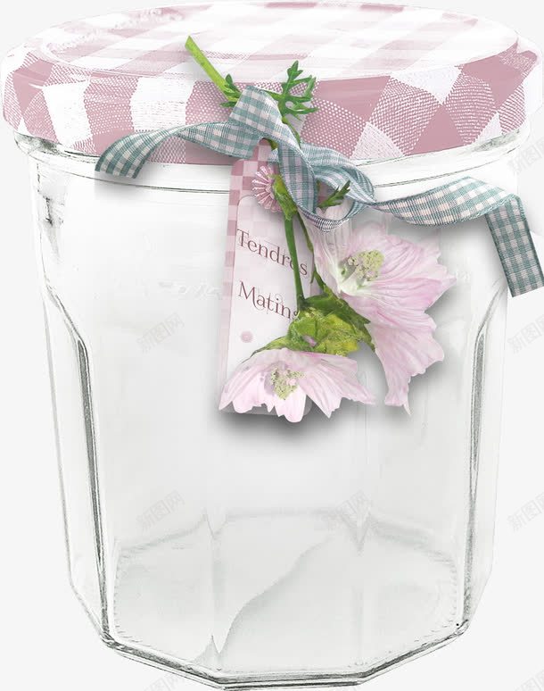密封透明玻璃瓶子png免抠素材_88icon https://88icon.com 彩带 玻璃瓶子 瓶子 花布 花朵 花朵装饰瓶子 透明瓶子