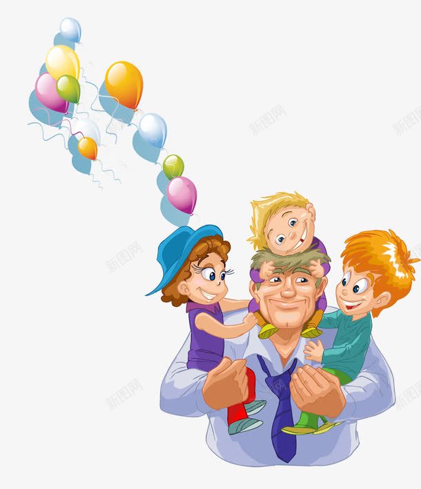 卡通外国男子抱着3个小孩png免抠素材_88icon https://88icon.com 卡通外国3个小孩 卡通外国男子 卡通男子抱着3个小孩 外国男子抱着3个小孩
