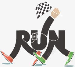 创意艺术字RUN素材