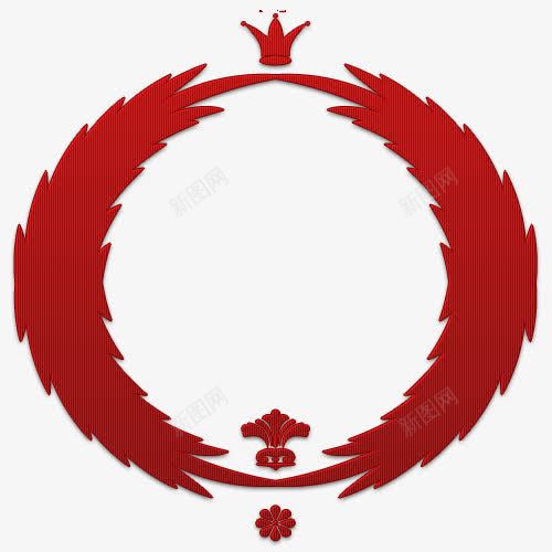 红色花纹椭圆形花纹装饰png免抠素材_88icon https://88icon.com 椭圆形 红色 花纹 装饰