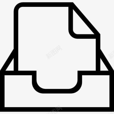 纸桨托盘在收件箱界面文件托盘概述符号图标图标