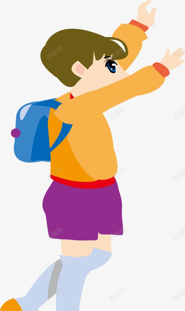 卡通手绘儿童上学png免抠素材_88icon https://88icon.com 手绘人物 手绘卡通人物 手绘图 文化艺术 美术绘画
