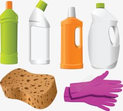 清洁剂海绵手套打扫卫生素材