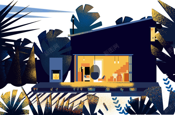 创意手绘房间插画唯美png免抠素材_88icon https://88icon.com 创意插画 唯美插画 房间插画 手绘插画