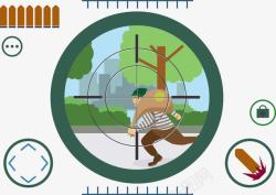 目标范围步枪猎人素材