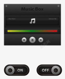 音乐播放器矢量图素材