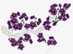 一丛小紫花素材
