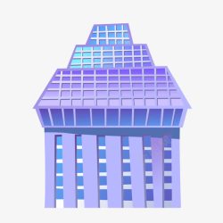 紫色的大厦建筑图形素材