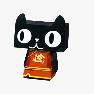 卡通黑色天猫图案png免抠素材_88icon https://88icon.com 卡通 图案 黑色