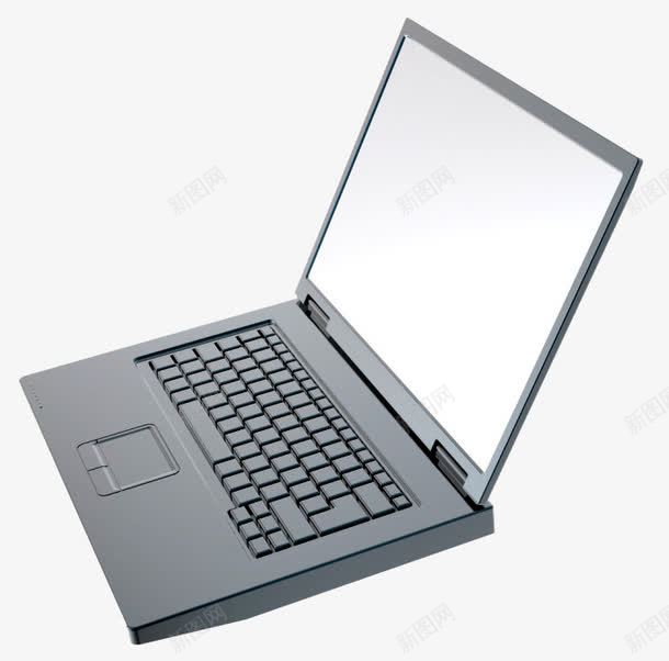 随身笔记本电脑png免抠素材_88icon https://88icon.com 互联网 灰色质感 电子 键盘