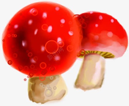 红色水彩蘑菇png免抠素材_88icon https://88icon.com 水彩 红色 蘑菇 设计