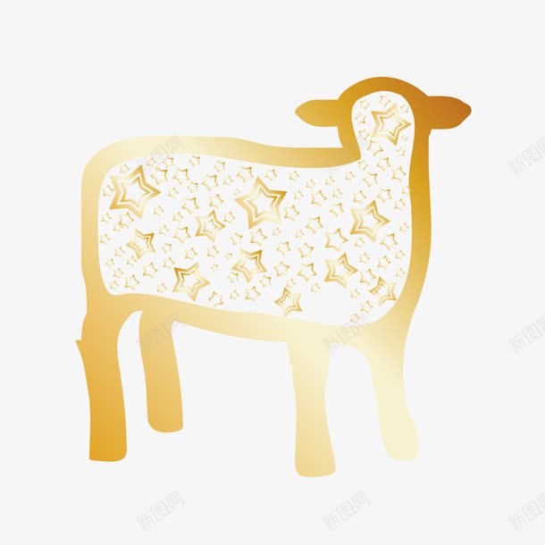 十二生肖剪影png免抠素材_88icon https://88icon.com 剪影 动物 十二生肖 卡通 未羊 生肖 羊 设计 金色