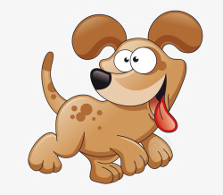卡通漫画可爱的狗狗矢量图素材