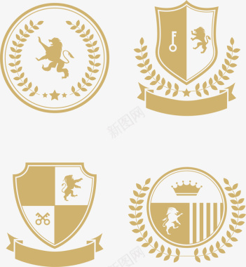 金色贵族logo矢量图图标图标
