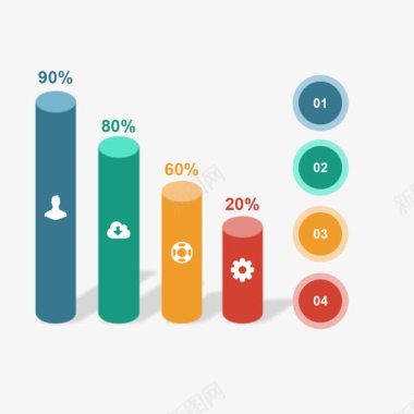 ppt柱状图图标图标