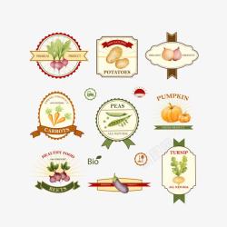 胡萝卜蔬菜标签素材