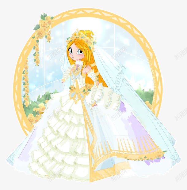 穿婚纱的女孩插画png免抠素材_88icon https://88icon.com 仙境中的女孩插画 插画 美女插画