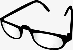 黑色卡通眼镜图矢量图素材
