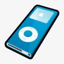iPod纳米蓝色MP3播放器MP3播放器图标图标