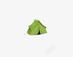 野外绿色帐篷素材
