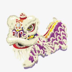 中国艺术舞狮矢量图素材