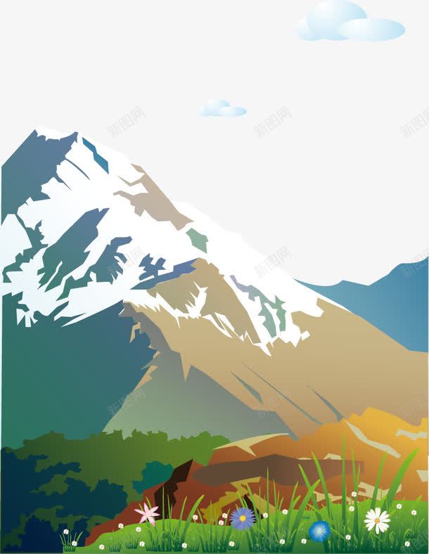 山脉风景png免抠素材_88icon https://88icon.com 卡通 山脉