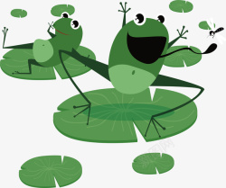 绿色的青蛙矢量图素材